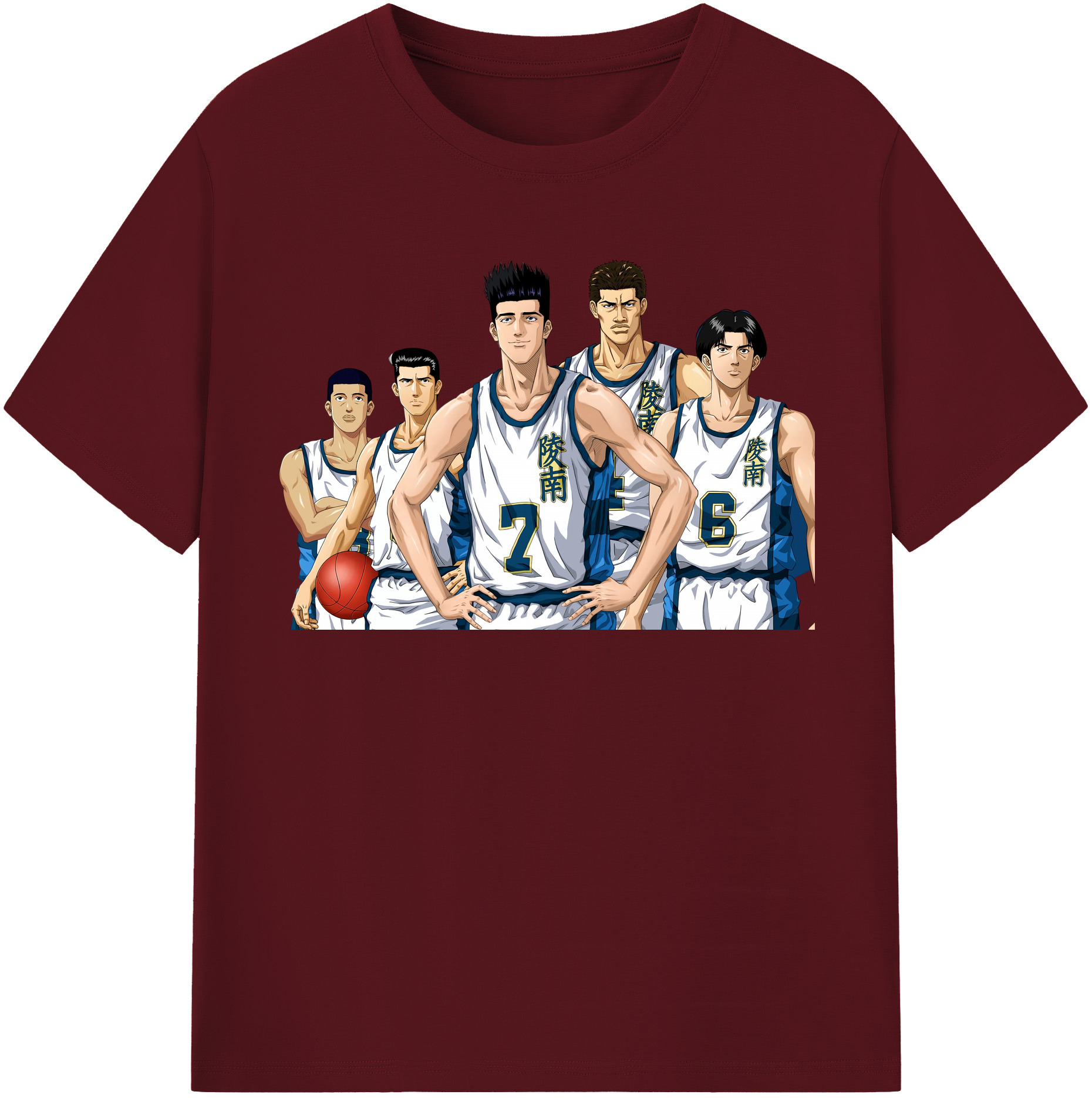 SLAM DUNK／スラムダンク 綿100％半袖Tシャツ（フロントプリント）